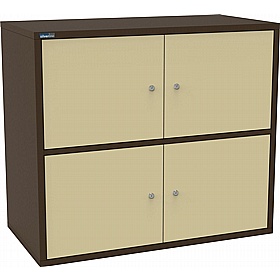 Silverline M:Line 4 Person Metal Personal Lockers - Office Storage