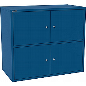 Silverline M:Line 4 Person Metal Personal Lockers - Office Storage