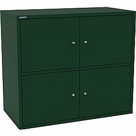 Silverline M:Line 4 Person Metal Personal Lockers - Office Storage