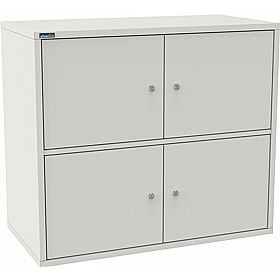 Silverline M:Line 4 Person Metal Personal Lockers - Office Storage