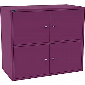 Silverline M:Line 4 Person Metal Personal Lockers - Office Storage