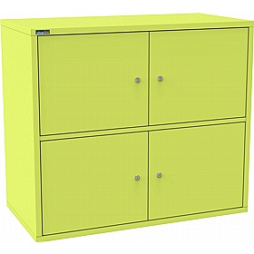 Silverline M:Line 4 Person Metal Personal Lockers - Office Storage