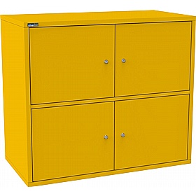 Silverline M:Line 4 Person Metal Personal Lockers - Office Storage
