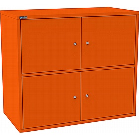 Silverline M:Line 4 Person Metal Personal Lockers - Office Storage