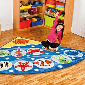 Under the Sea Corner Placement Carpet - School Furniture