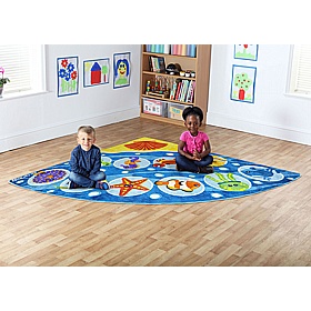 Under the Sea Corner Placement Carpet - School Furniture