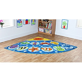 Under the Sea Corner Placement Carpet - School Furniture