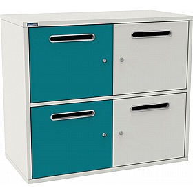 Silverline M:Line 4 Person Metal Postal Lockers