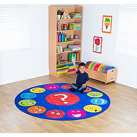 Emotions Faces Circular Carpet - School Furniture