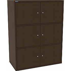 Silverline M:Line 6 Person Metal Personal Lockers - Office Storage