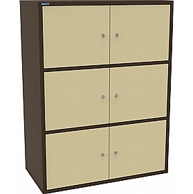 Silverline M:Line 6 Person Metal Personal Lockers - Office Storage