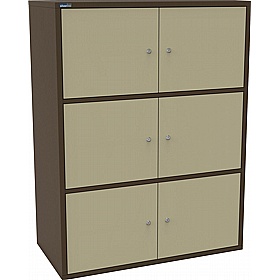 Silverline M:Line 6 Person Metal Personal Lockers - Office Storage