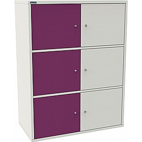 Silverline M:Line 6 Person Metal Personal Lockers