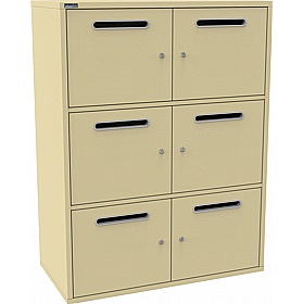 Silverline M:Line 6 Person Metal Postal Lockers - Office Storage