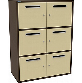 Silverline M:Line 6 Person Metal Postal Lockers - Office Storage