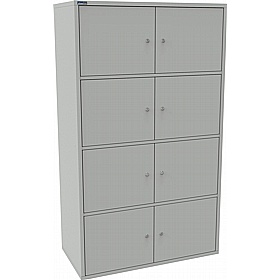 Silverline M:Line 8 Person Metal Personal Locker - Office Storage