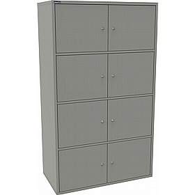 Silverline M:Line 8 Person Metal Personal Locker - Office Storage