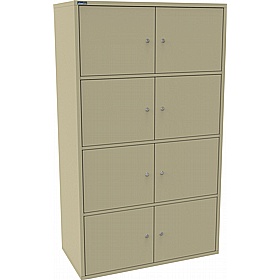 Silverline M:Line 8 Person Metal Personal Locker - Office Storage