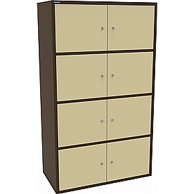 Silverline M:Line 8 Person Metal Personal Locker - Office Storage