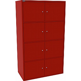 Silverline M:Line 8 Person Metal Personal Locker - Office Storage