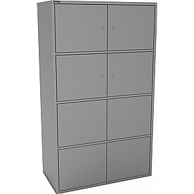Silverline M:Line 8 Person Metal Personal Locker - Office Storage