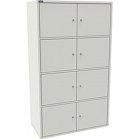 Silverline M:Line 8 Person Metal Personal Locker - Office Storage