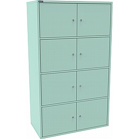 Silverline M:Line 8 Person Metal Personal Locker - Office Storage
