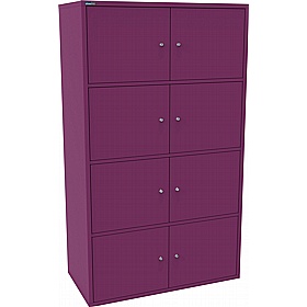 Silverline M:Line 8 Person Metal Personal Locker - Office Storage