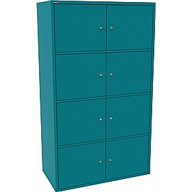 Silverline M:Line 8 Person Metal Personal Locker - Office Storage