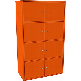 Silverline M:Line 8 Person Metal Personal Locker - Office Storage