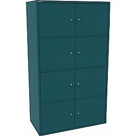Silverline M:Line 8 Person Metal Personal Locker - Office Storage