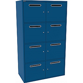 Silverline M:Line 8 Person Metal Postal Locker - Office Storage