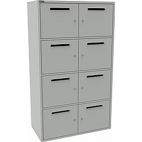 Silverline M:Line 8 Person Metal Postal Locker - Office Storage
