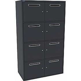 Silverline M:Line 8 Person Metal Postal Locker - Office Storage