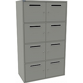 Silverline M:Line 8 Person Metal Postal Locker - Office Storage
