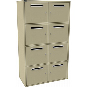 Silverline M:Line 8 Person Metal Postal Locker - Office Storage