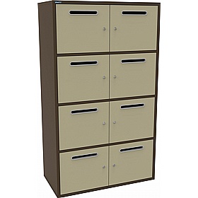 Silverline M:Line 8 Person Metal Postal Locker - Office Storage
