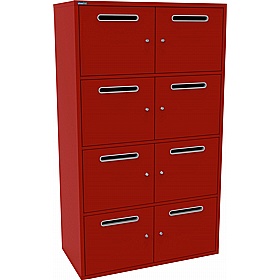 Silverline M:Line 8 Person Metal Postal Locker - Office Storage