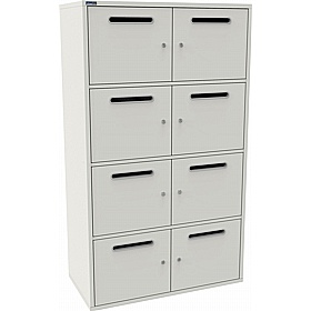 Silverline M:Line 8 Person Metal Postal Locker - Office Storage