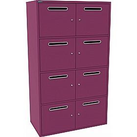 Silverline M:Line 8 Person Metal Postal Locker - Office Storage