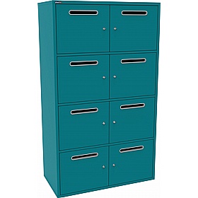 Silverline M:Line 8 Person Metal Postal Locker - Office Storage