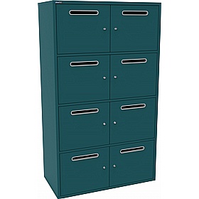 Silverline M:Line 8 Person Metal Postal Locker - Office Storage