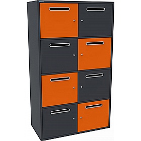 Silverline M:Line 8 Person Metal Postal Locker - Office Storage