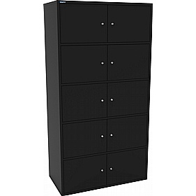 Silverline M:Line 10 Person Metal Personal Locker - Office Storage