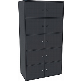Silverline M:Line 10 Person Metal Personal Locker - Office Storage