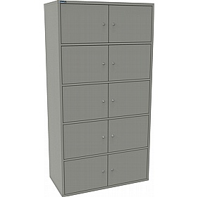 Silverline M:Line 10 Person Metal Personal Locker - Office Storage