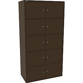 Silverline M:Line 10 Person Metal Personal Locker - Office Storage