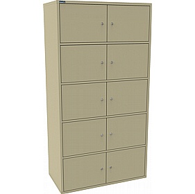 Silverline M:Line 10 Person Metal Personal Locker - Office Storage