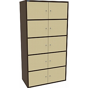 Silverline M:Line 10 Person Metal Personal Locker - Office Storage