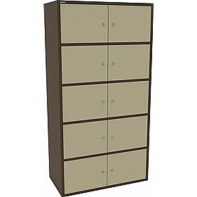 Silverline M:Line 10 Person Metal Personal Locker - Office Storage